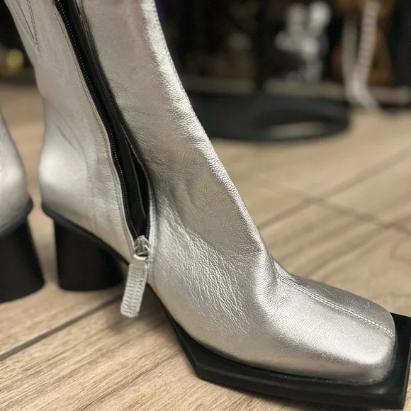 ASOS silver men’s boots size 13 - Picture 3 of 6